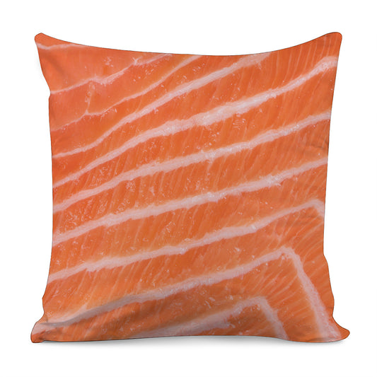 Salmon Fillet Print Pillow Cover