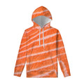 Salmon Fillet Print Pullover Hoodie