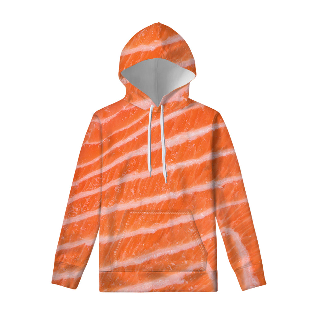 Salmon Fillet Print Pullover Hoodie