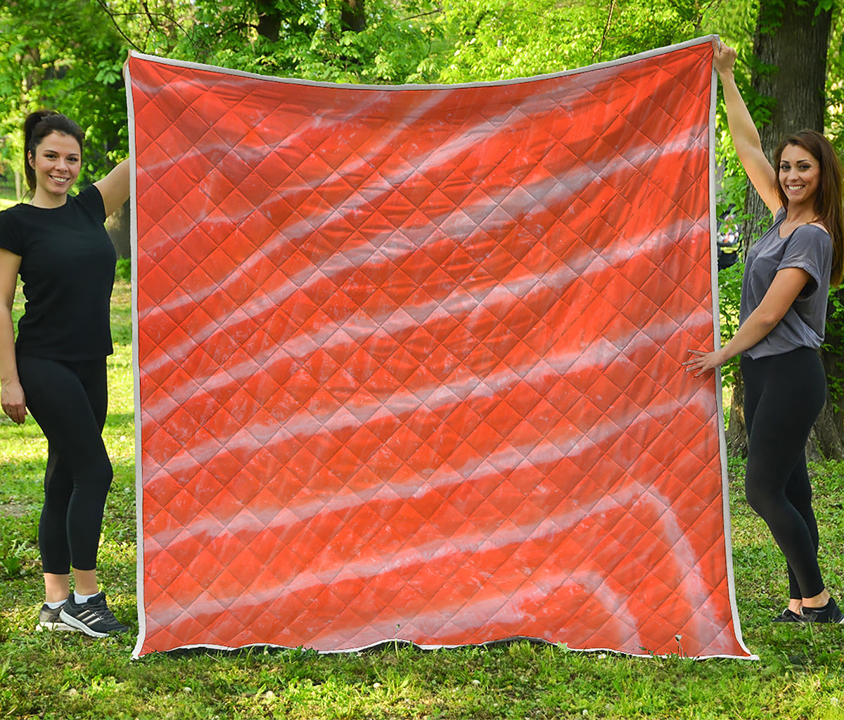 Salmon Fillet Print Quilt