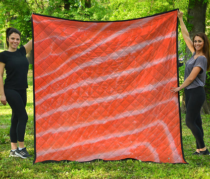 Salmon Fillet Print Quilt