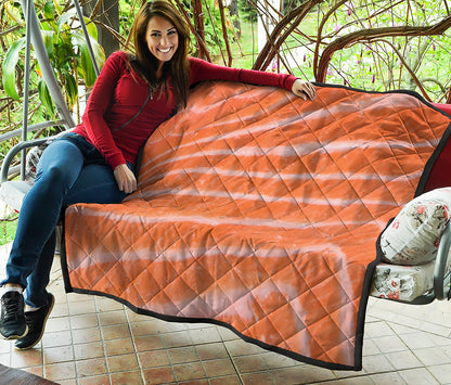 Salmon Fillet Print Quilt