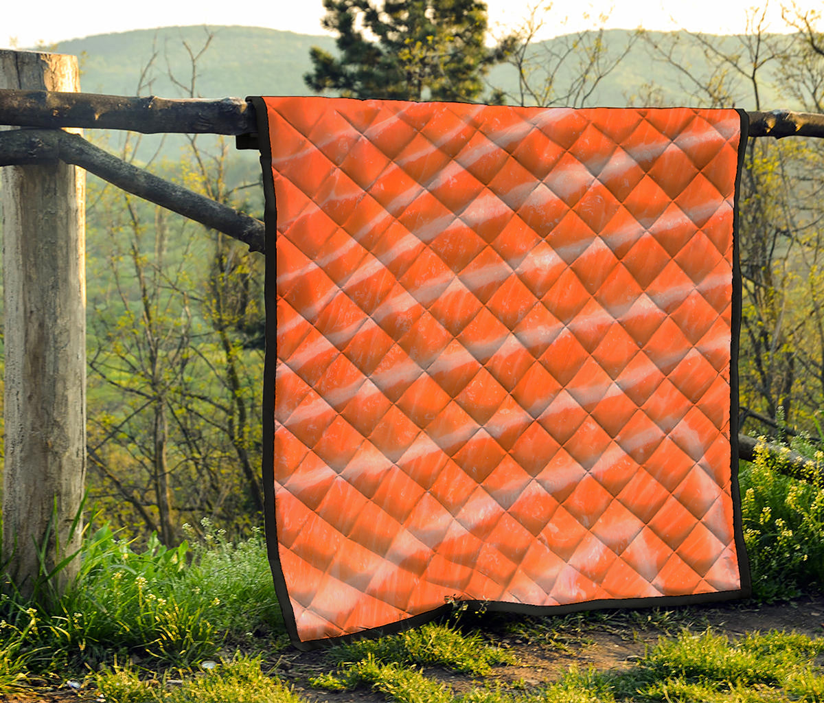 Salmon Fillet Print Quilt
