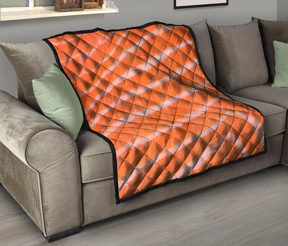 Salmon Fillet Print Quilt
