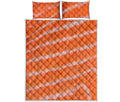 Salmon Fillet Print Quilt Bed Set