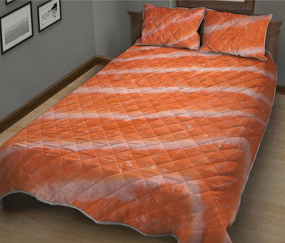 Salmon Fillet Print Quilt Bed Set
