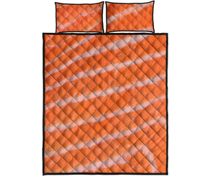 Salmon Fillet Print Quilt Bed Set