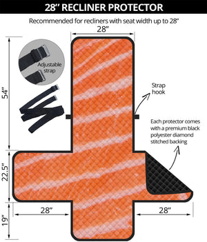 Salmon Fillet Print Recliner Protector