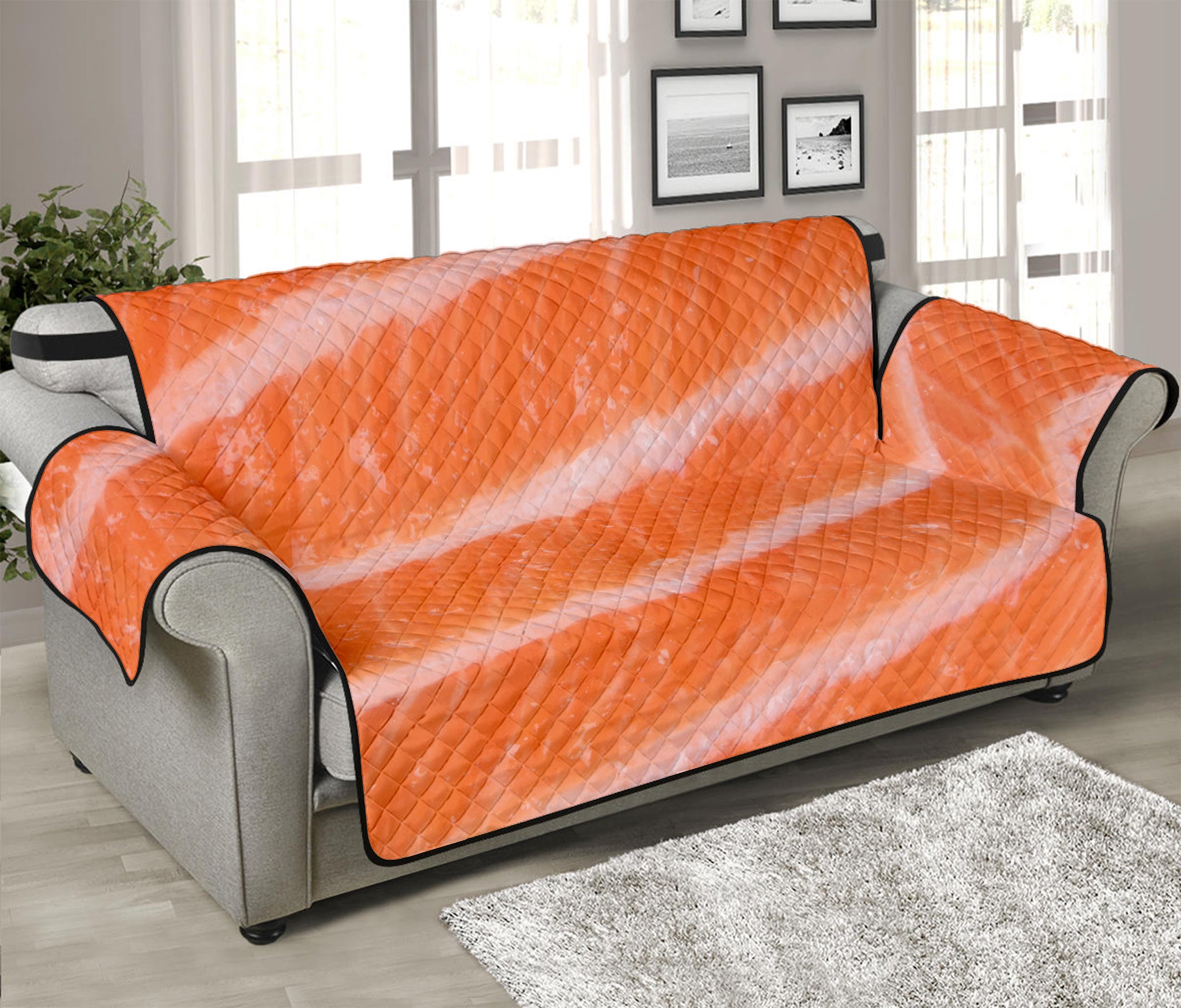 Salmon Fillet Print Sofa Protector