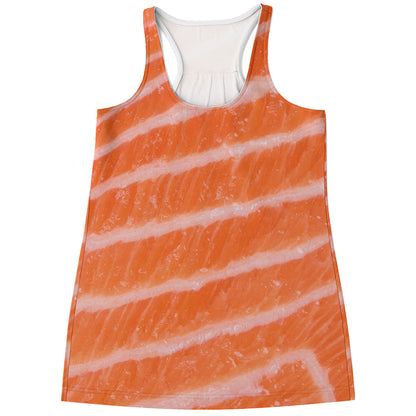 Salmon Fillet Print Women's Racerback Tank Top