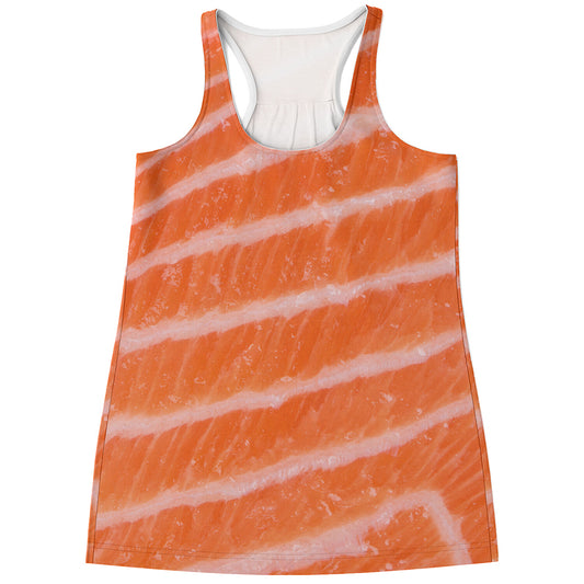 Salmon Fillet Print Women's Racerback Tank Top