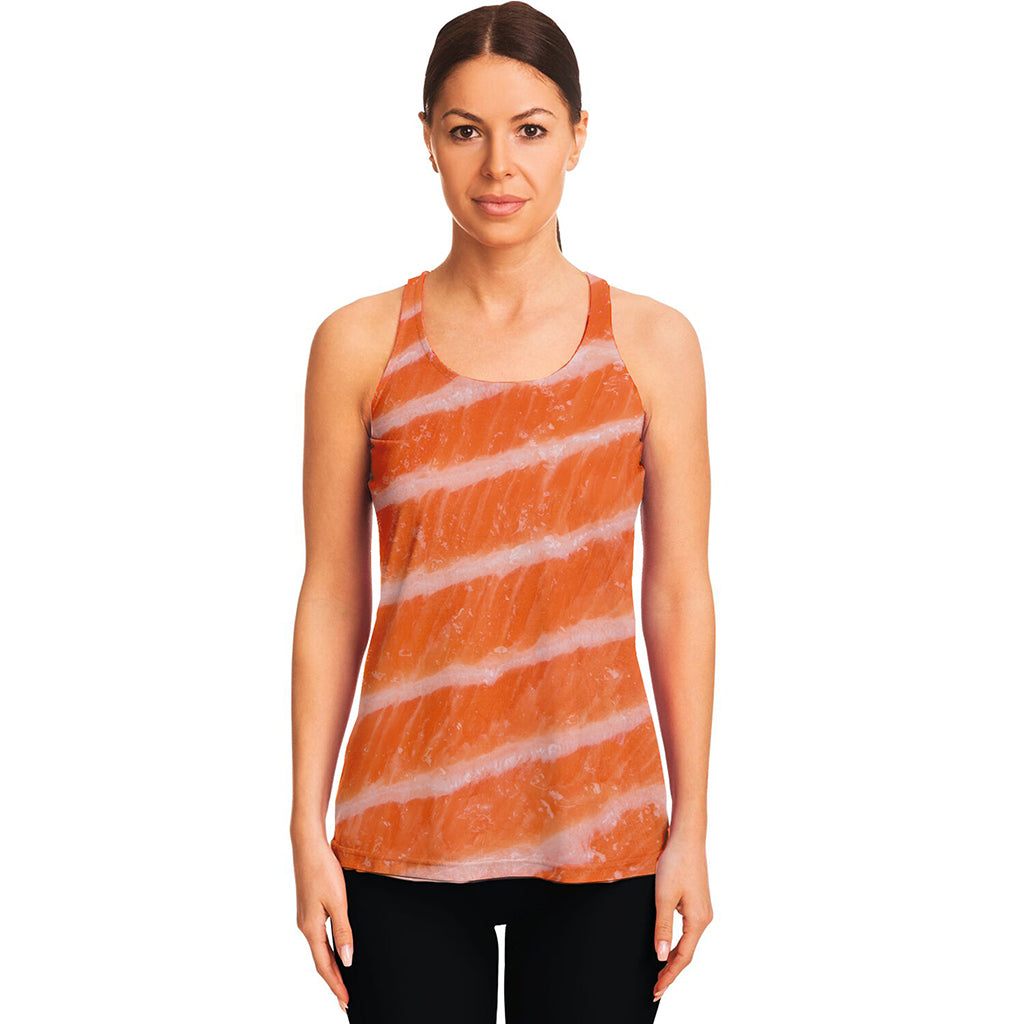 Salmon Fillet Print Women's Racerback Tank Top