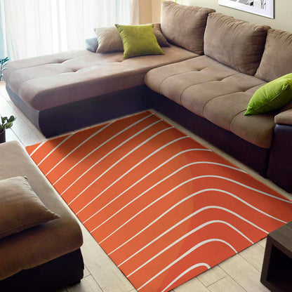 Salmon Print Area Rug