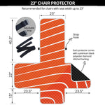 Salmon Print Armchair Protector