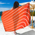 Salmon Print Beach Sarong Wrap