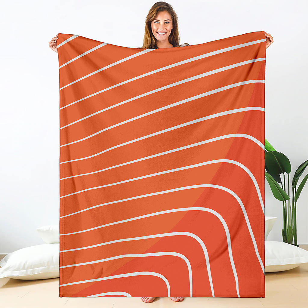 Salmon Print Blanket
