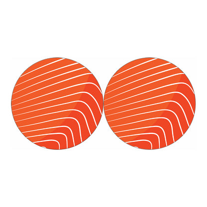 Salmon Print Car Coasters