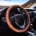 Salmon Print Car Steering Wheel Cover