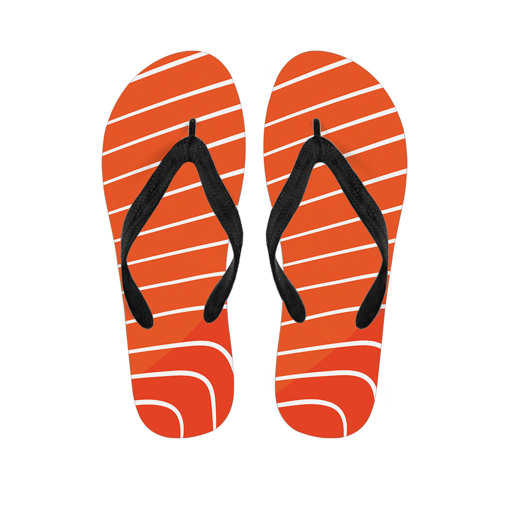 Salmon Print Flip Flops