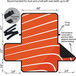 Salmon Print Half Sofa Protector