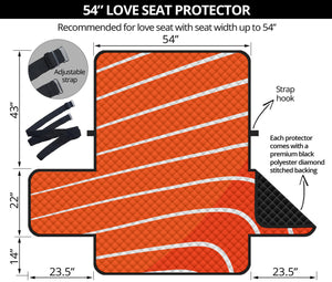 Salmon Print Loveseat Protector