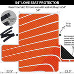 Salmon Print Loveseat Protector
