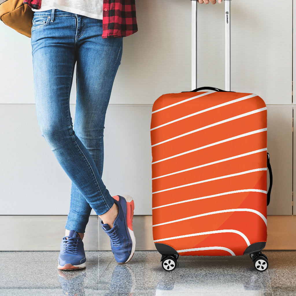 Salmon Print Luggage Cover