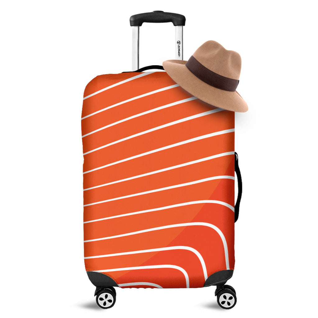 Salmon Print Luggage Cover