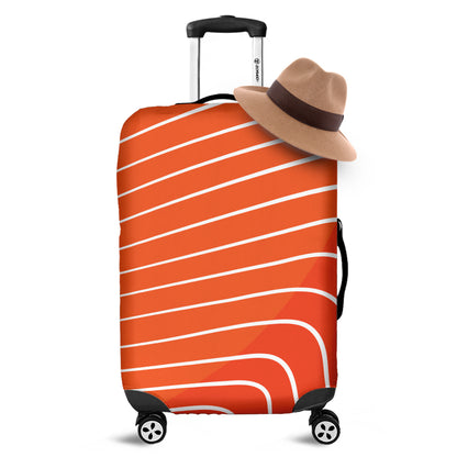 Salmon Print Luggage Cover