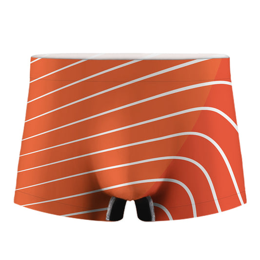 Salmon Print Men's Boxer Briefs