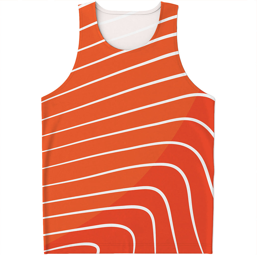 Salmon Print Men's Tank Top