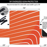 Salmon Print Oversized Sofa Protector