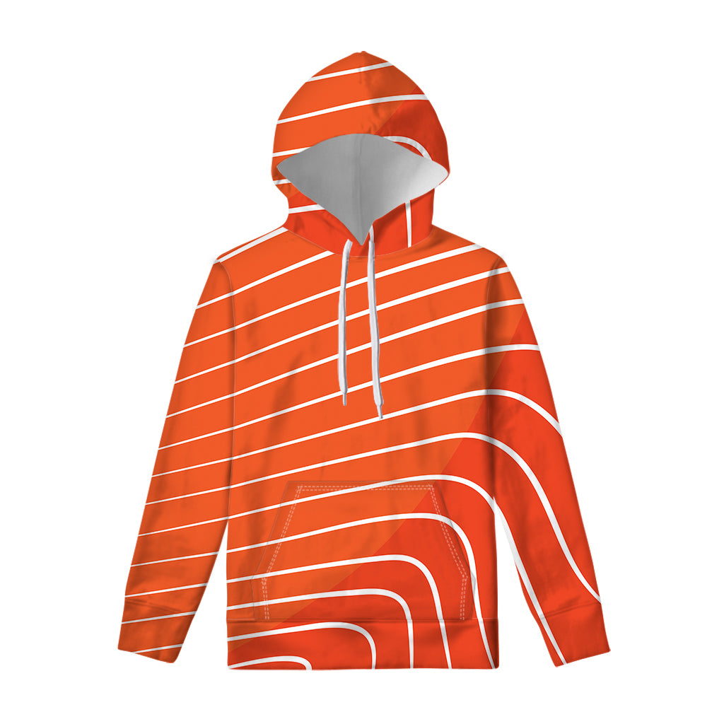 Salmon Print Pullover Hoodie