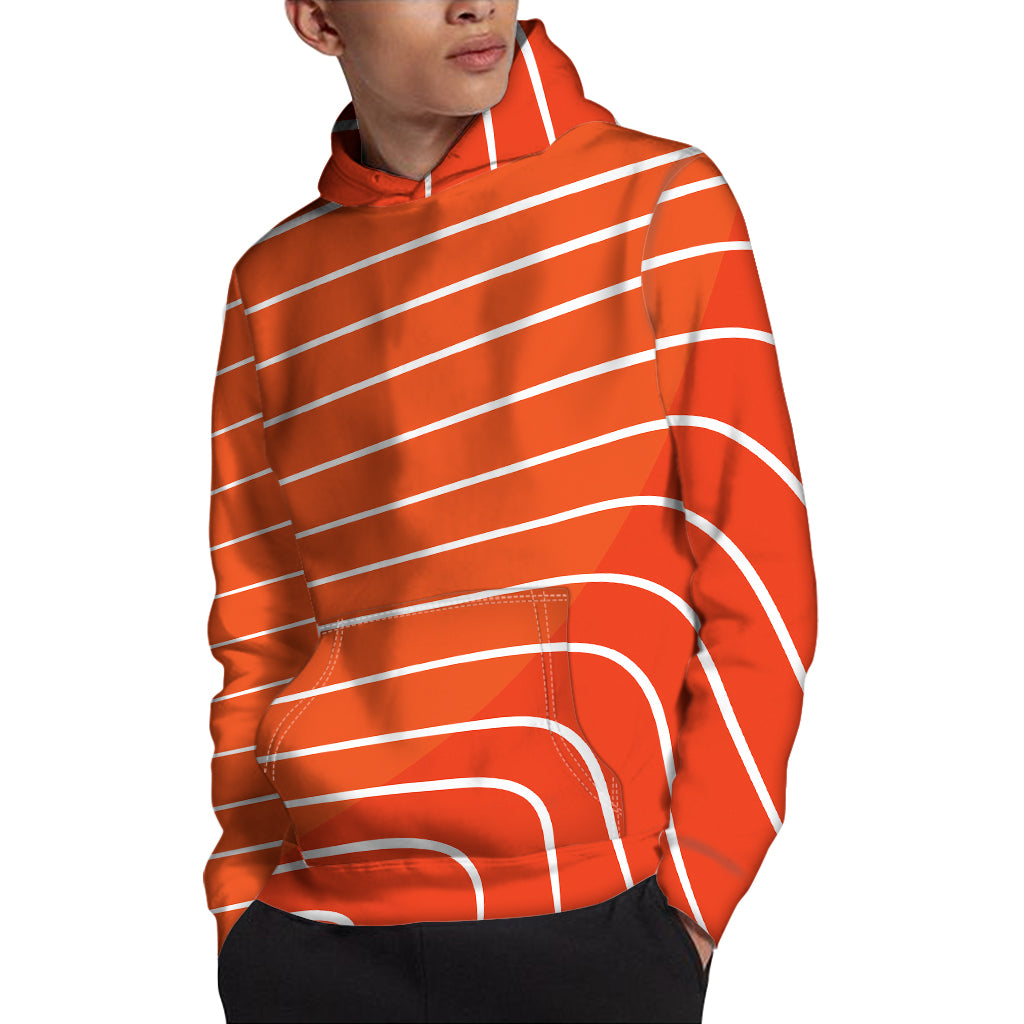 Salmon Print Pullover Hoodie