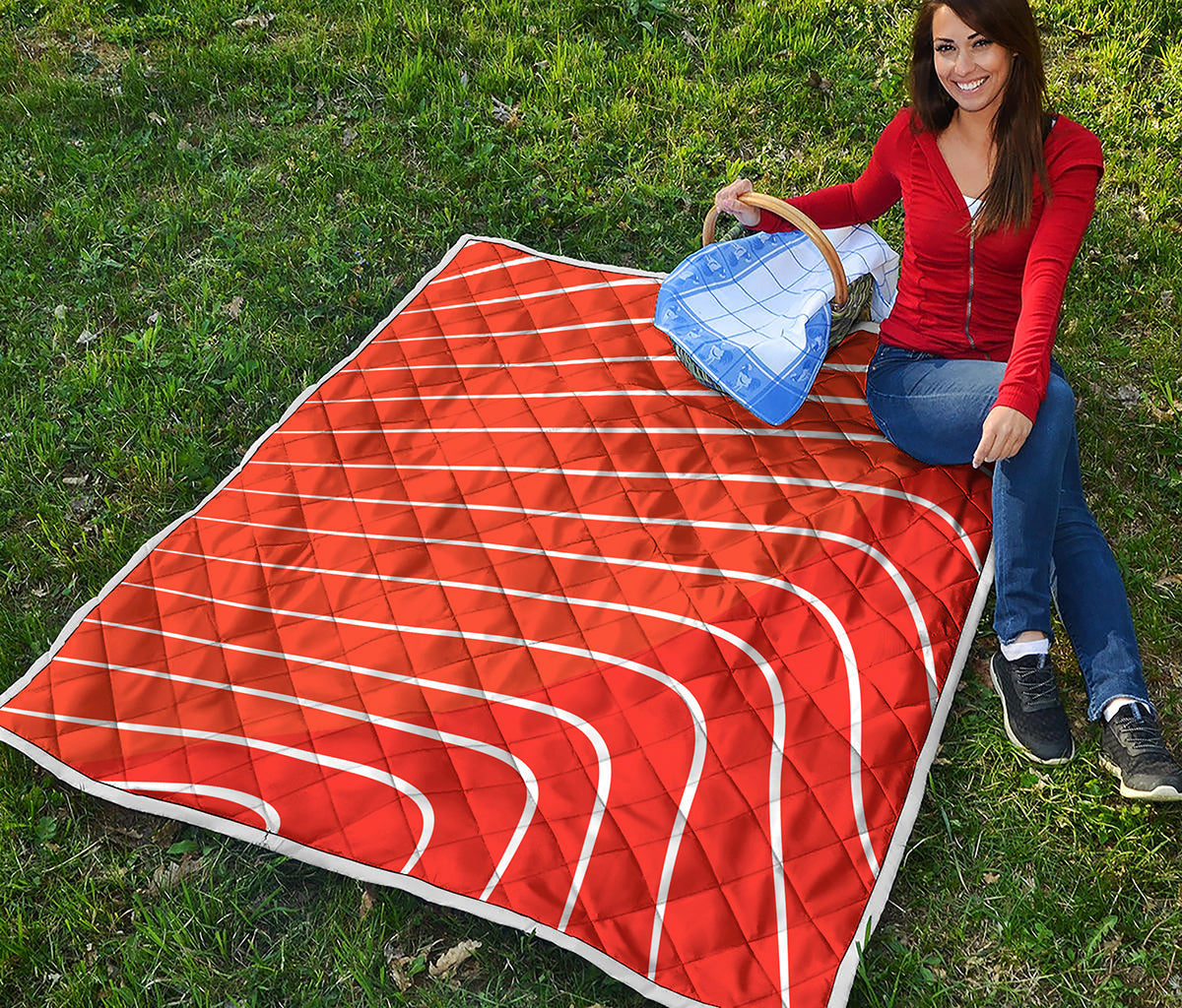 Salmon Print Quilt
