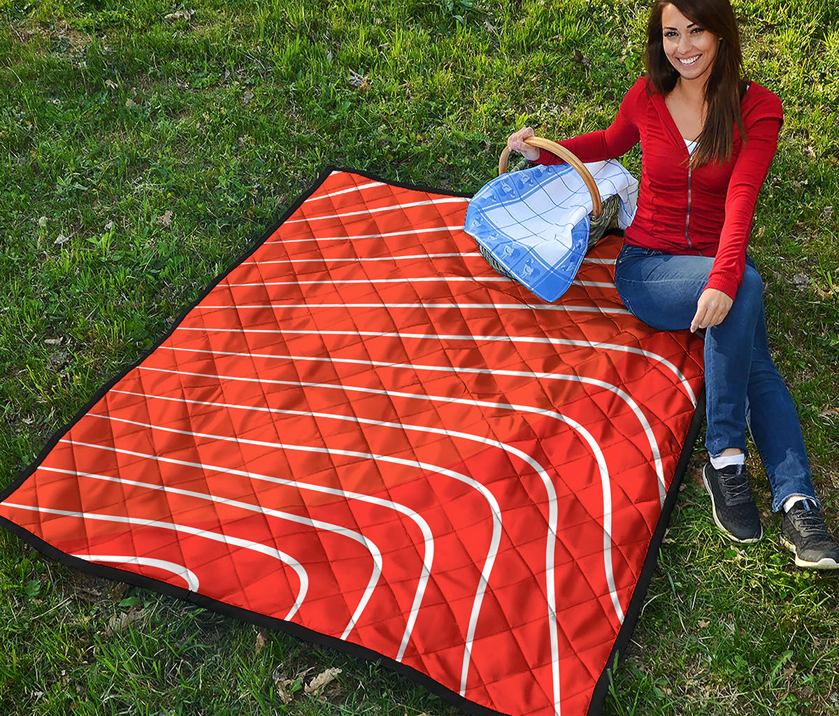 Salmon Print Quilt