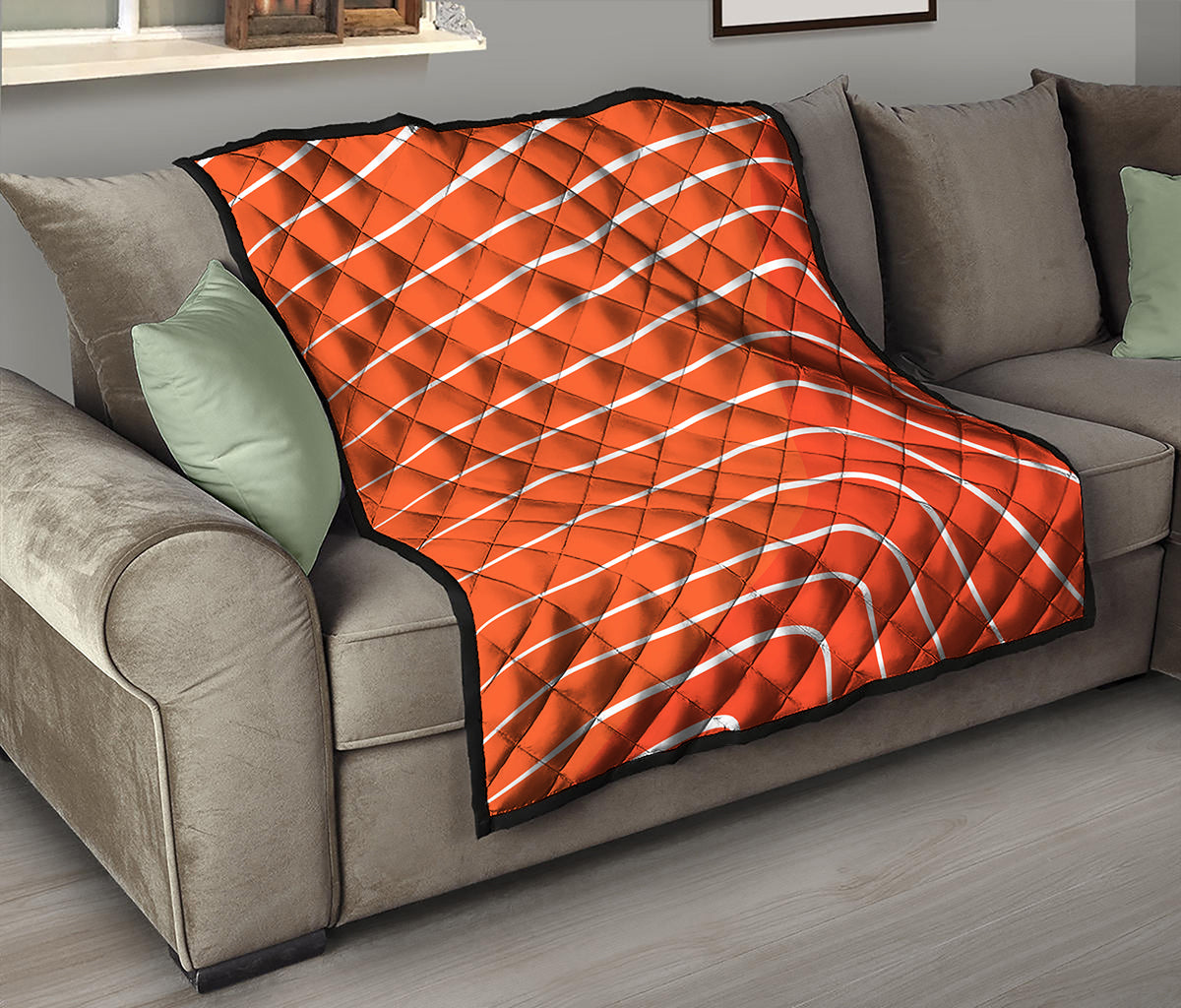 Salmon Print Quilt
