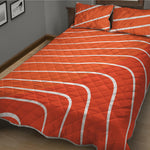 Salmon Print Quilt Bed Set
