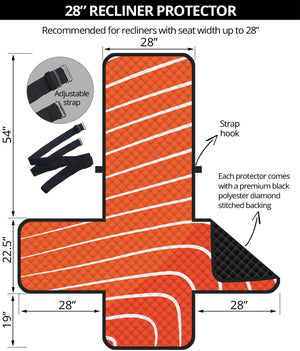 Salmon Print Recliner Protector