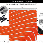 Salmon Print Sofa Protector