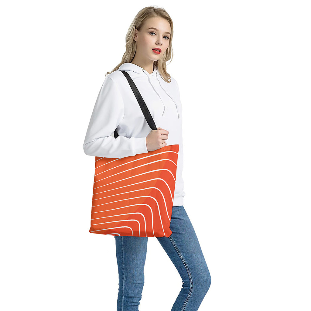 Salmon Print Tote Bag