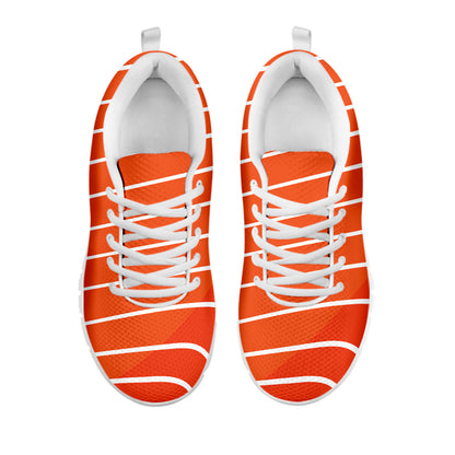 Salmon Print White Sneakers