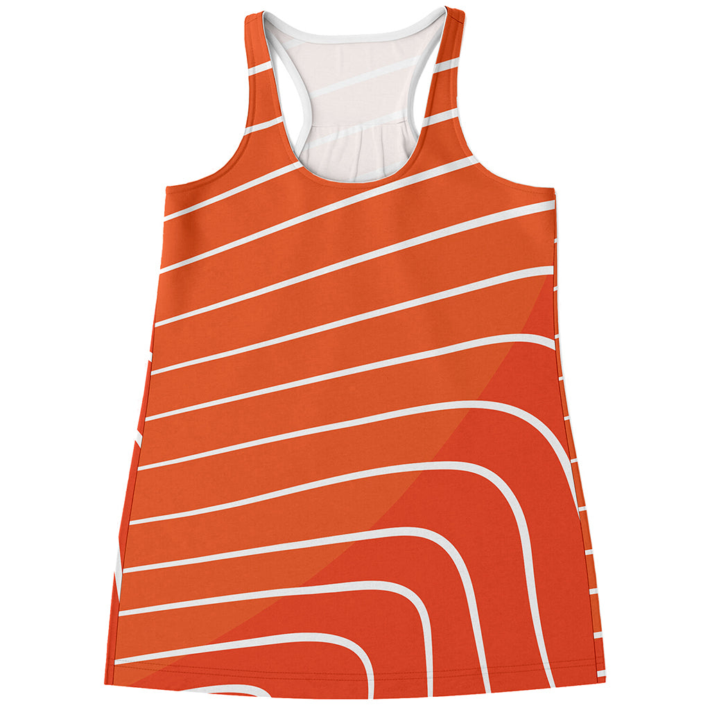 Salmon Print Women's Racerback Tank Top