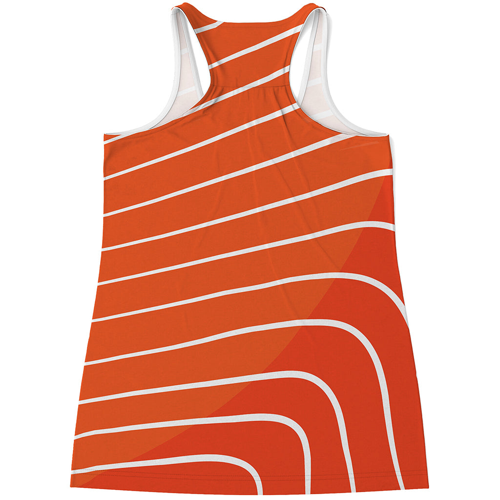 Salmon Print Women's Racerback Tank Top