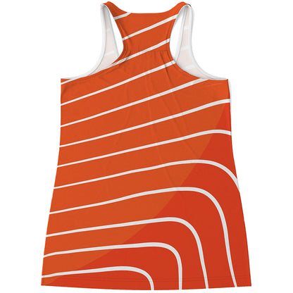 Salmon Print Women's Racerback Tank Top