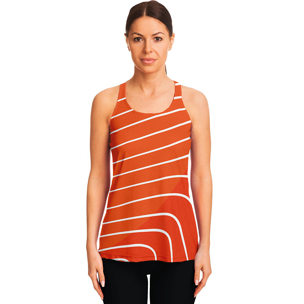 Salmon Print Women's Racerback Tank Top