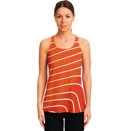 Salmon Print Women's Racerback Tank Top