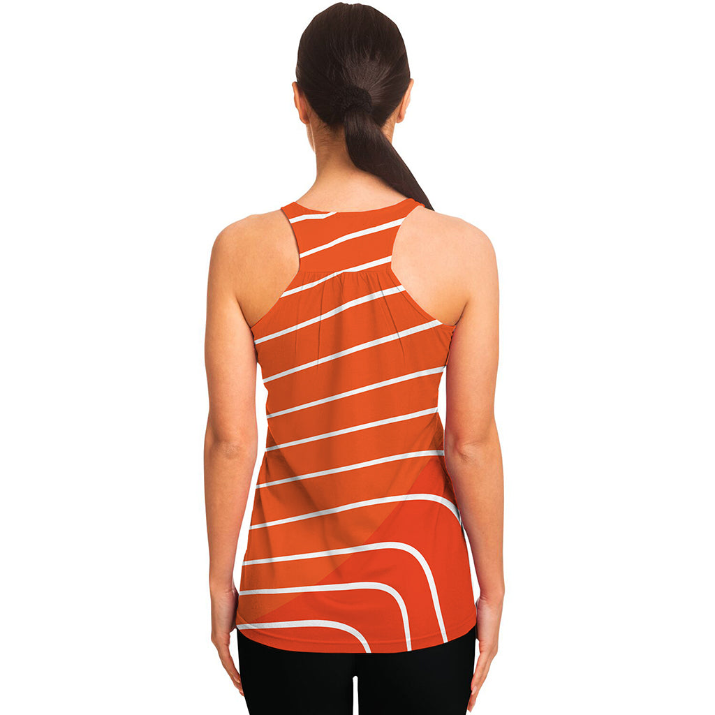 Salmon Print Women's Racerback Tank Top