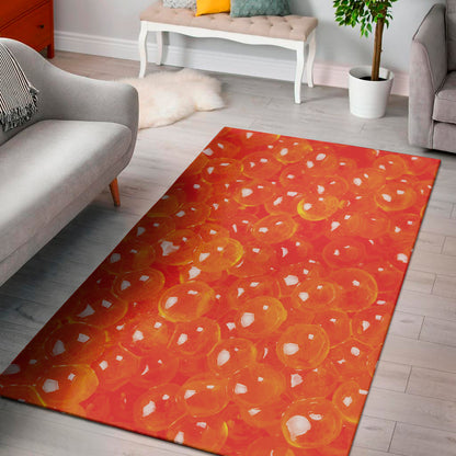 Salmon Roe Print Area Rug