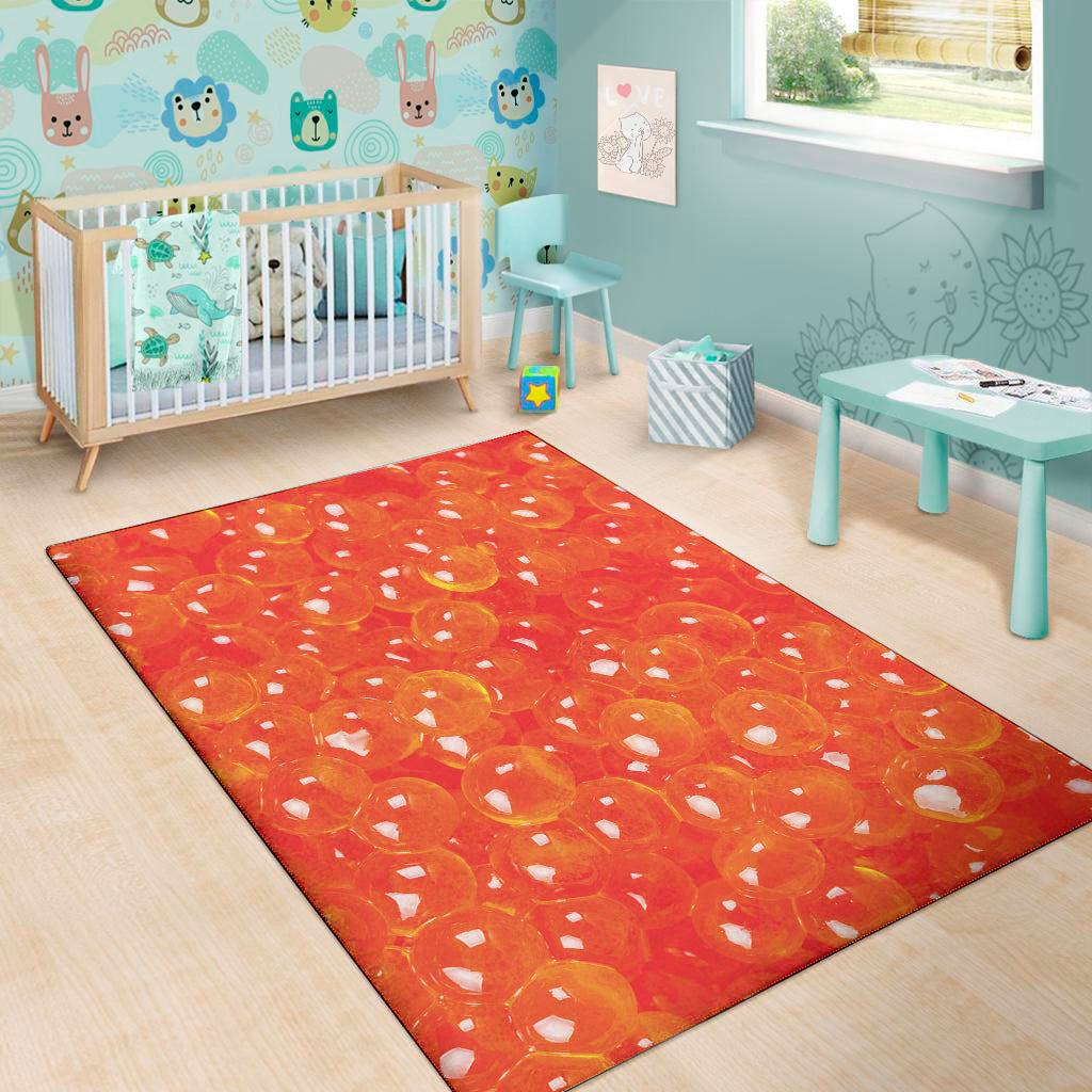 Salmon Roe Print Area Rug